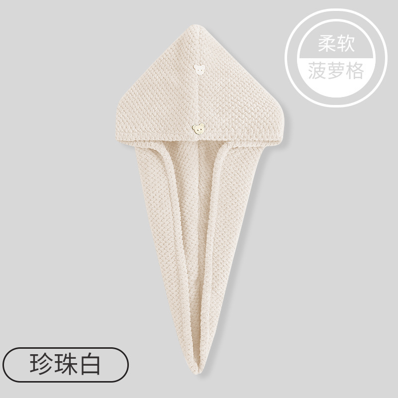 髪の帽子の女性パイナップルの2層のシャワーキャップの速乾の強い吸水の厚い家の包みの髪の毛のタオルの卸売り|undefined