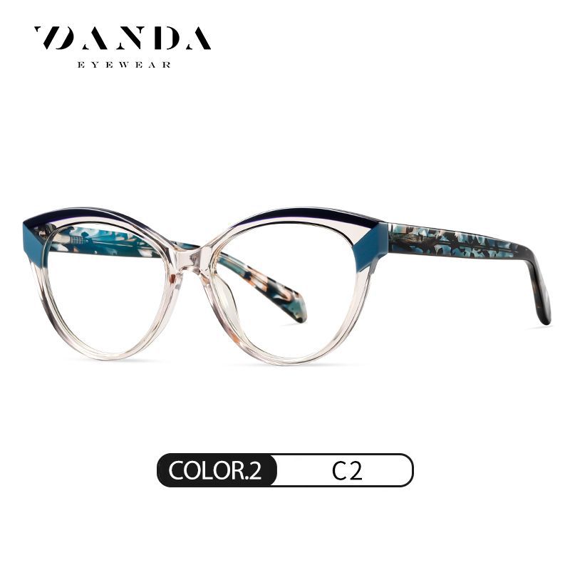 Beige brillante/azul sólido C2