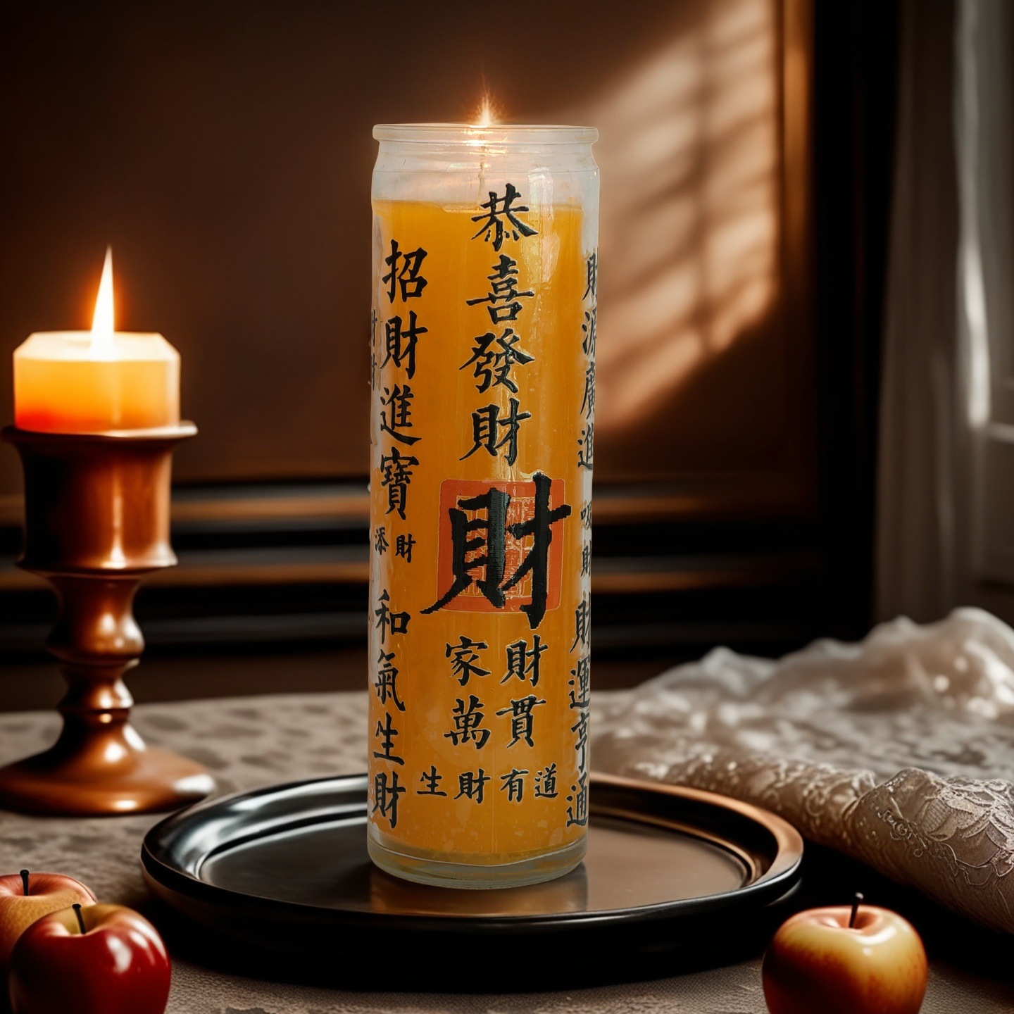 天官賜福手作りろうそく クリエイティブな祝福 ロマンチックなシーンの装飾 無煙ろうそく 5～6個入り 財宝を招くろうそく