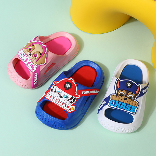 Paw Paw Team children's slippers summer boys and girls home indoor anti-collision children's outer wear anti-slip baby slippers