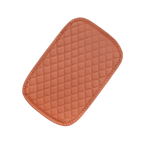 Manufacturer wholesale car leather armrest box cover universal personality fashion comfortable anti-slip armrest box mat interior supplies