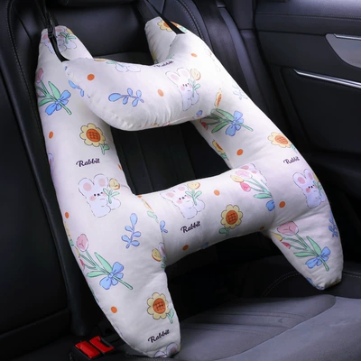 pillow car shoulder pad pillow – Headrest - flower-rabbit-neck-pillow-machine-washablecomfortable-breathable-55x70cm