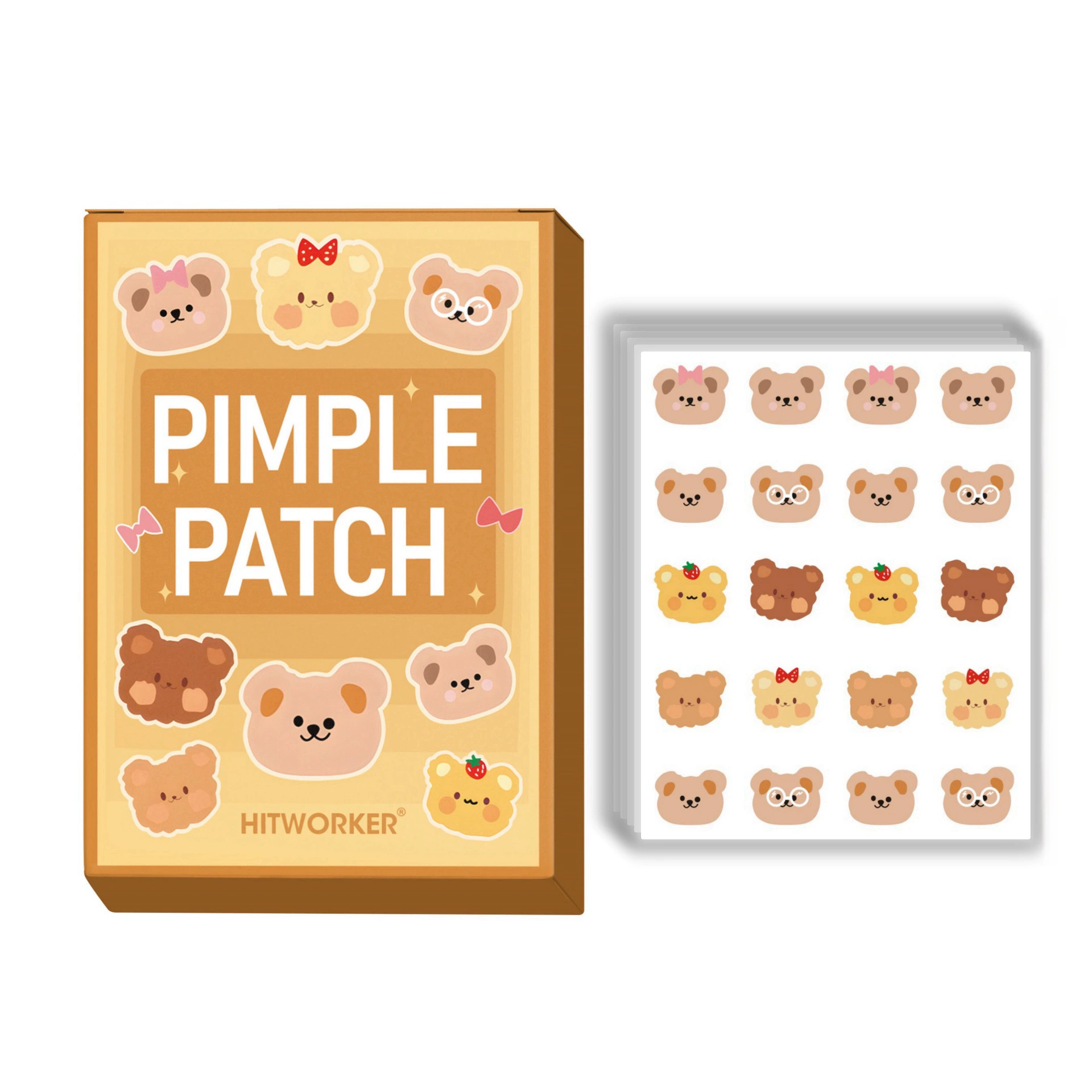 Трансграничная поставка гидроколлоидных пластырей от прыщей с мультяшным дизайном для макияжа, легкого и дышащего консилера, нежного и не раздражающего.