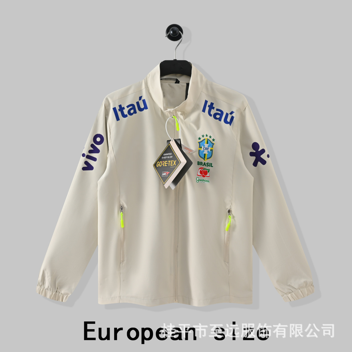 Brasileño chaqueta de asalto con capuchón, abrigo a prueba de viento, abrigo a prueba de agua, fábrica de fuentes deportivas, ropa de entrenamiento de fútbol al por mayor image 19