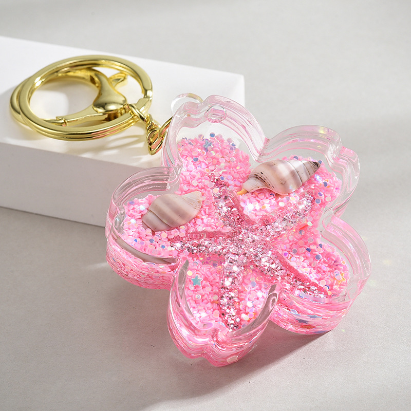 Beach Occasion Cute Starfish Arylic Unisex Bag Pendant Keychain