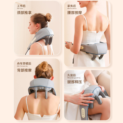 Cross-border rhomboid muscle massage shoulder and neck kneading cervical spine massage device neck shoulder hot compress multi-functional massage shawl