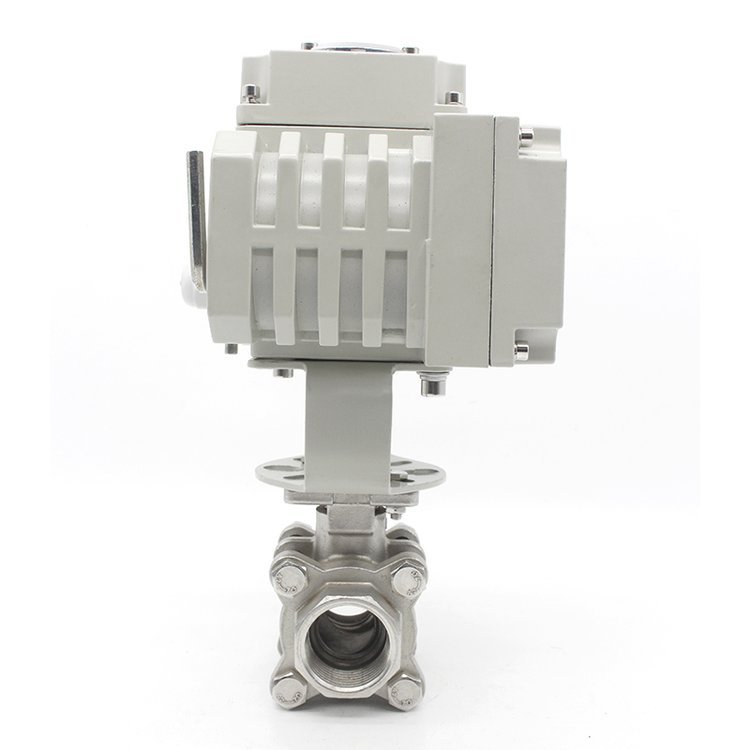 气动电动三片式丝扣球阀 不锈钢304丝扣电动球阀 Q911F-16P