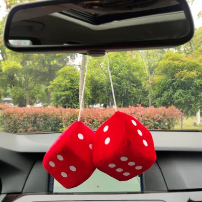 Aliexpress Amazon Wish Cross-Border Car hanging - glossy-short-velvet-style-red