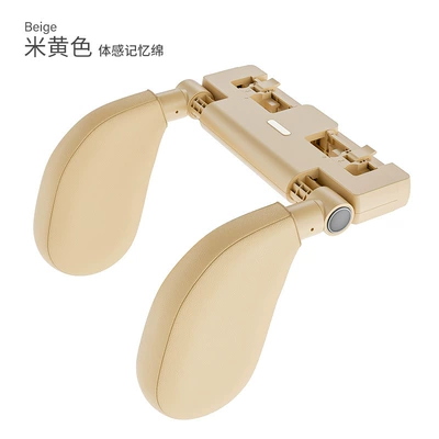 Newly upgraded car headrest with Headrest - a-05m-yellow-leather-model