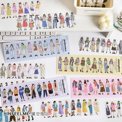 infeelme PET sticker set Gentle Old Days series Japanese casual girl handmade diary decoration material 3 pieces included