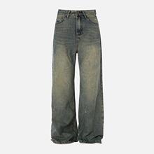L 48577 Yellow mud blue wide leg jeans ����������ţ�п�