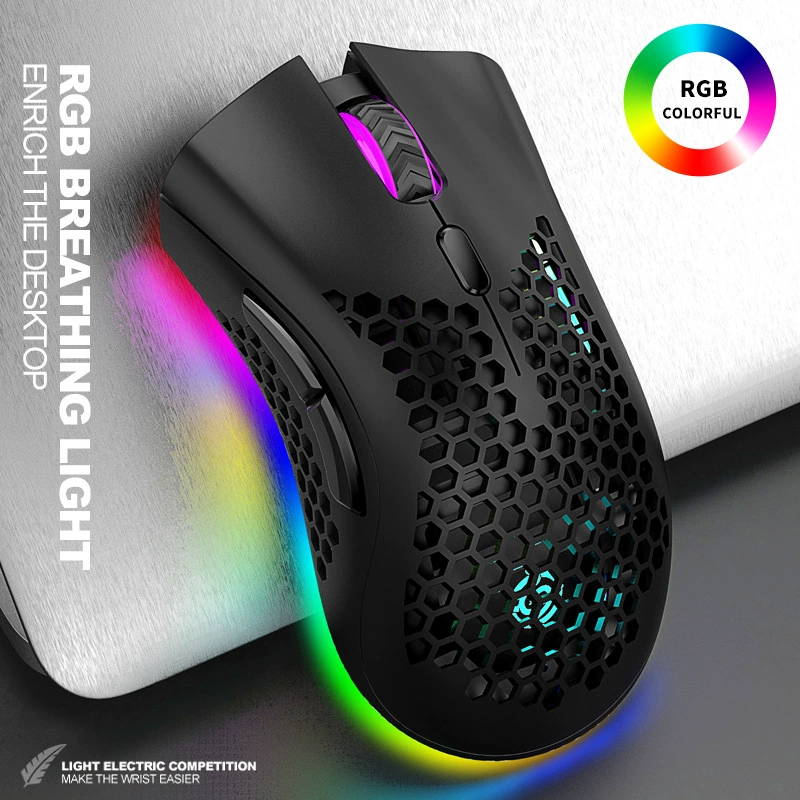 Випер BM600 беспроводная мышь с зарядкой по Bluetooth, легкая, полая яркая RGB подсветка - игра Ama