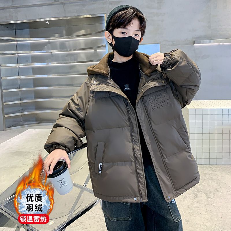 男童羽绒服冬季外套2025新款免洗洋气儿童棉衣冬款男孩冬装棉袄潮