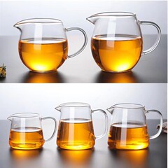 メーカー卸売高ホウ素シリコンガラス公道カップ耐高温ガラス分茶器大サイズ茶海振音電気商直供