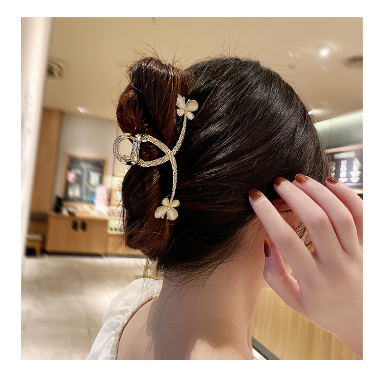 امرأة الموضة هندسي الفراشات سبائك أغطية الرأس تصفيح أحجار الراين الاصطناعية مخالب الشعر display picture 1