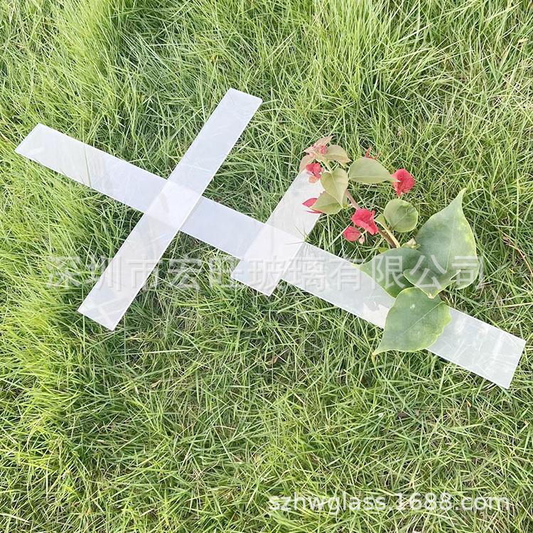 工作灯玻璃 细长条磨砂玻璃 可钢化的磨砂工作灯玻璃 深圳工厂