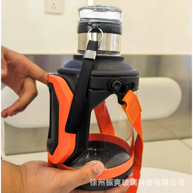 吨吨杯大容量耐高温便携水杯茶水分离背带带手柄玻璃水杯运动水壶|undefined