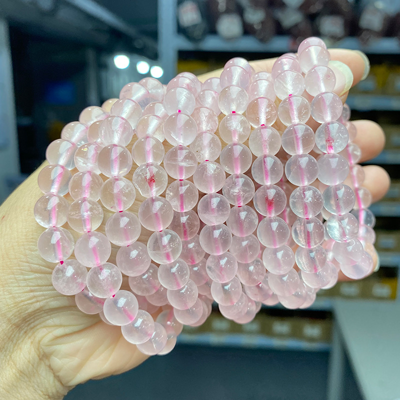 Natural Ice Pink Crystal Bracelet