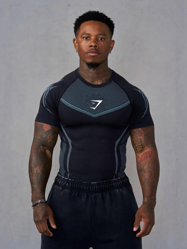 Gymshark Summer New Youth Slim-Fit T-Shirt Jogger Sports Fitness Running Training Quick-Drying Short-Sleeved Gymshark Summer New Youth Slim-Fit T-Shirt Jogger Sports Fitness Running Training Quick-Drying Short-Sleeved