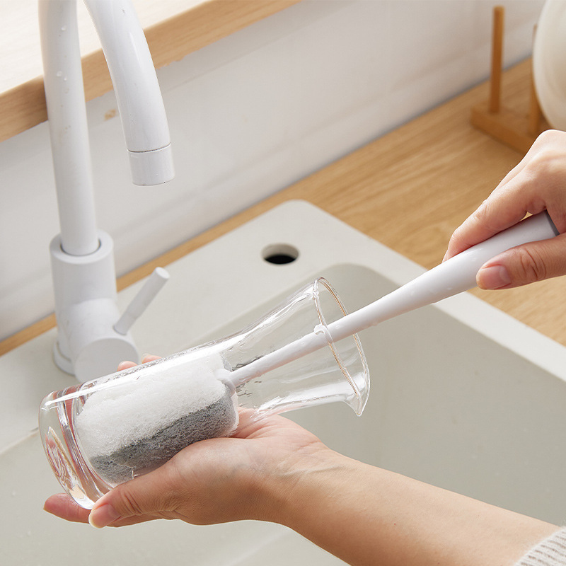 Brand new household scouring pad Cup washing brush multi-purpose Cup cleaning artifact kitchen container feeding bottle cleaning brush factory