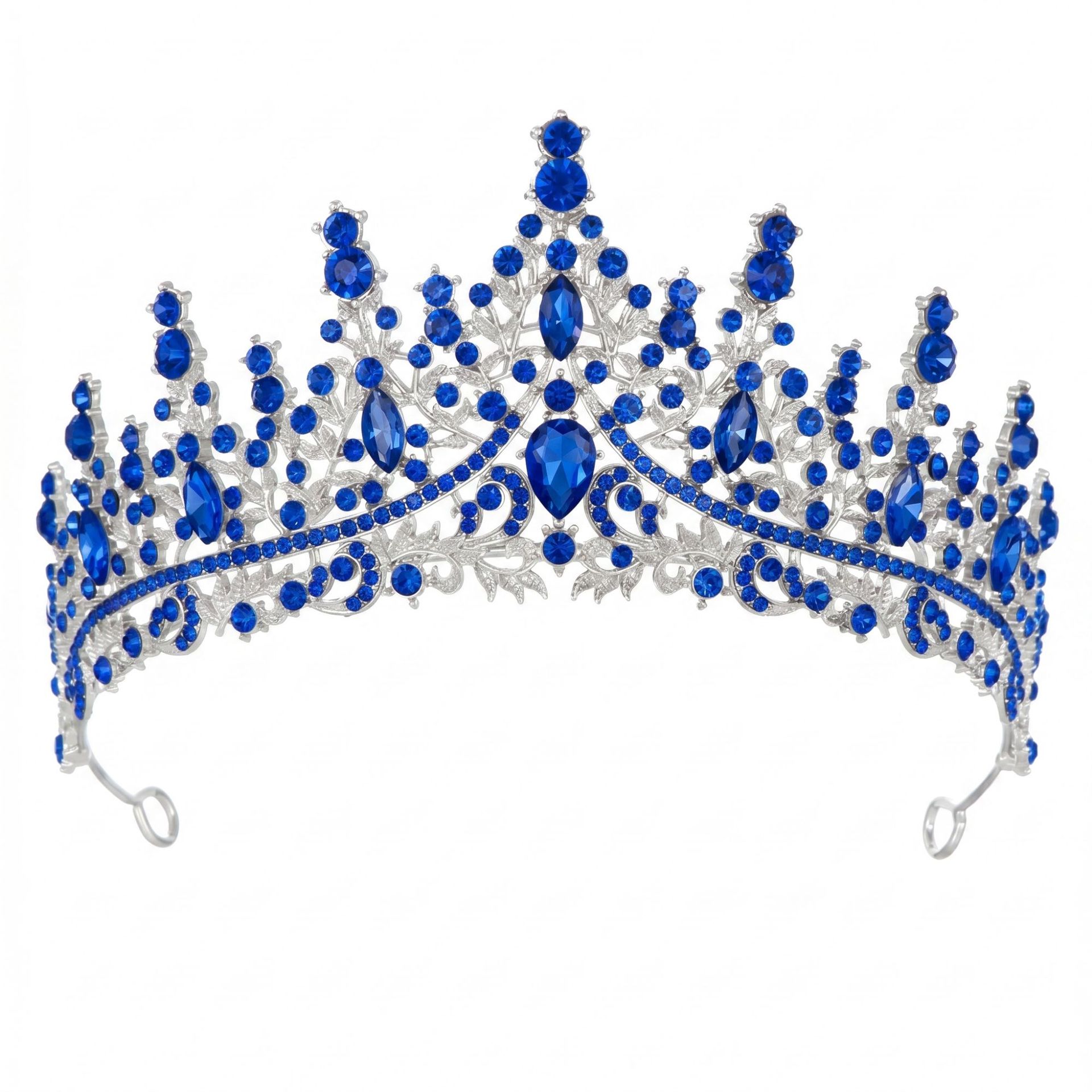 Diadema de Novia con Corona, Estilo Europeo y Americano, Accesorios para Vestido de Novia, Elegante, con Cristales, Accesorios para el Cabello, Venta al por Mayor image 23