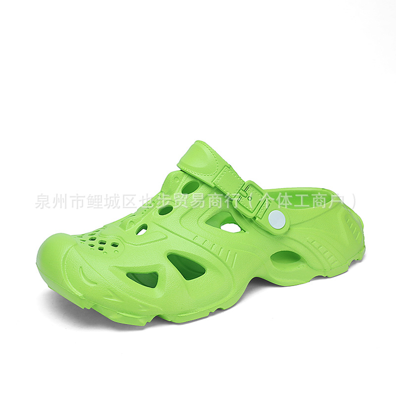 Zapatos de conducción ligeros transpirables de verano transfronterizos, sandalias y zapatillas de suela blanda con sensación de mierda, zapatos de playa de suela gruesa, zapatos con agujeros, zapatos de hombre