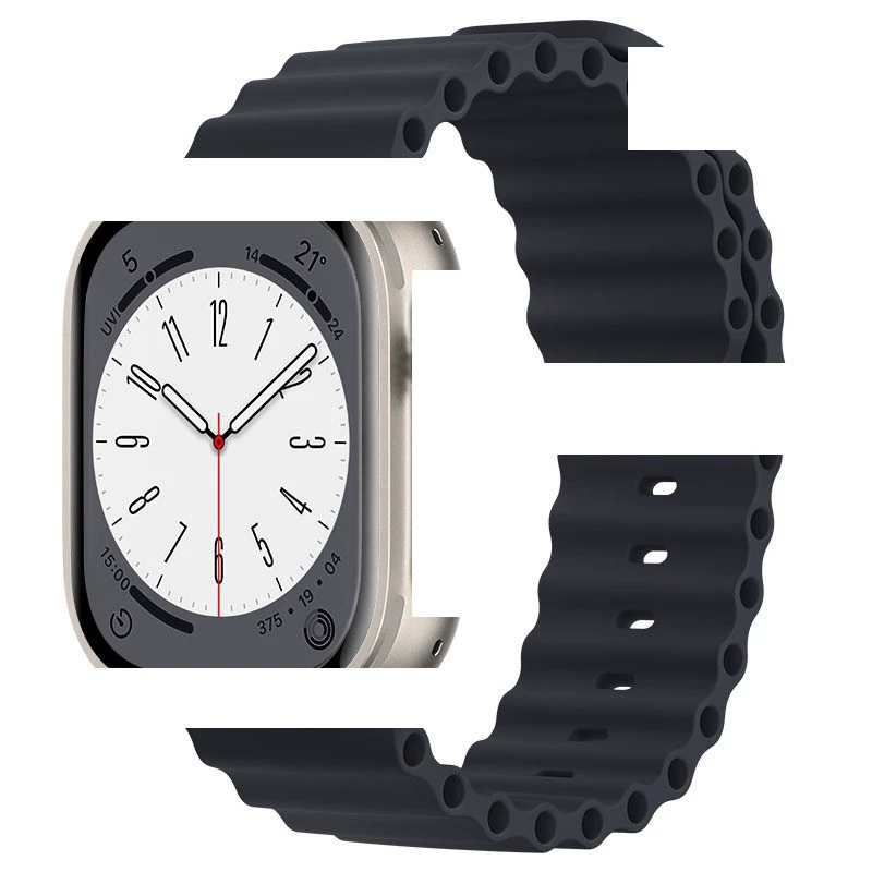 Силиконовый ремешок для часов (PG75) для Apple Watch, океанская застежка, 44/45/46/49 мм, множество цветов