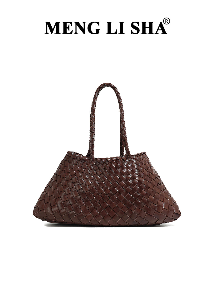 trend retro capacious woven purse