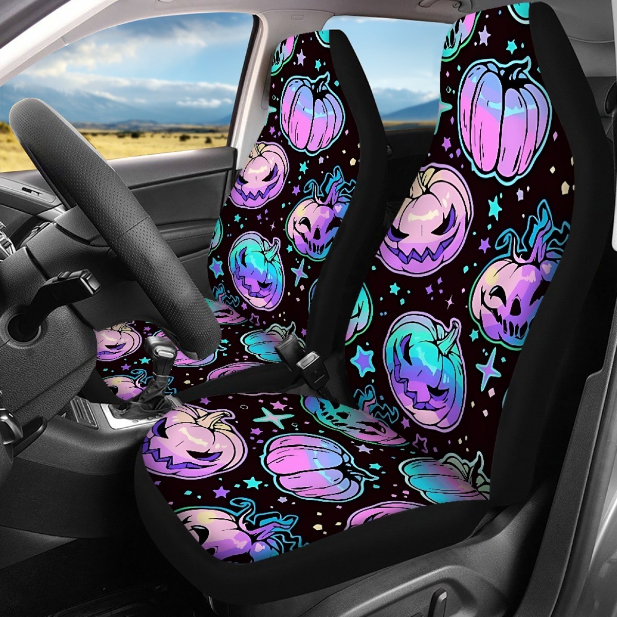 Amazon pod car seat covers, pumpkin print, custom-made according to your design, practical car accessories