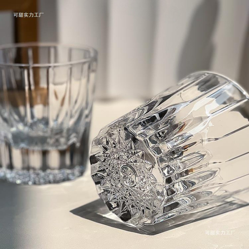 Crystal Glass Cup Edo Kiriko Starburst Glass Whiskey Glass Home Gift Collection Grade Luxury Craft