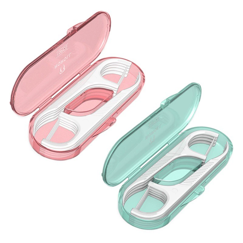 Rongqiao Портативная коробка для зубной нити Одноразовая палочка для зубной нити Дорожная коробка Пластиковая линия для зубочисток 10 упаковок в штучной упаковке нить оптом