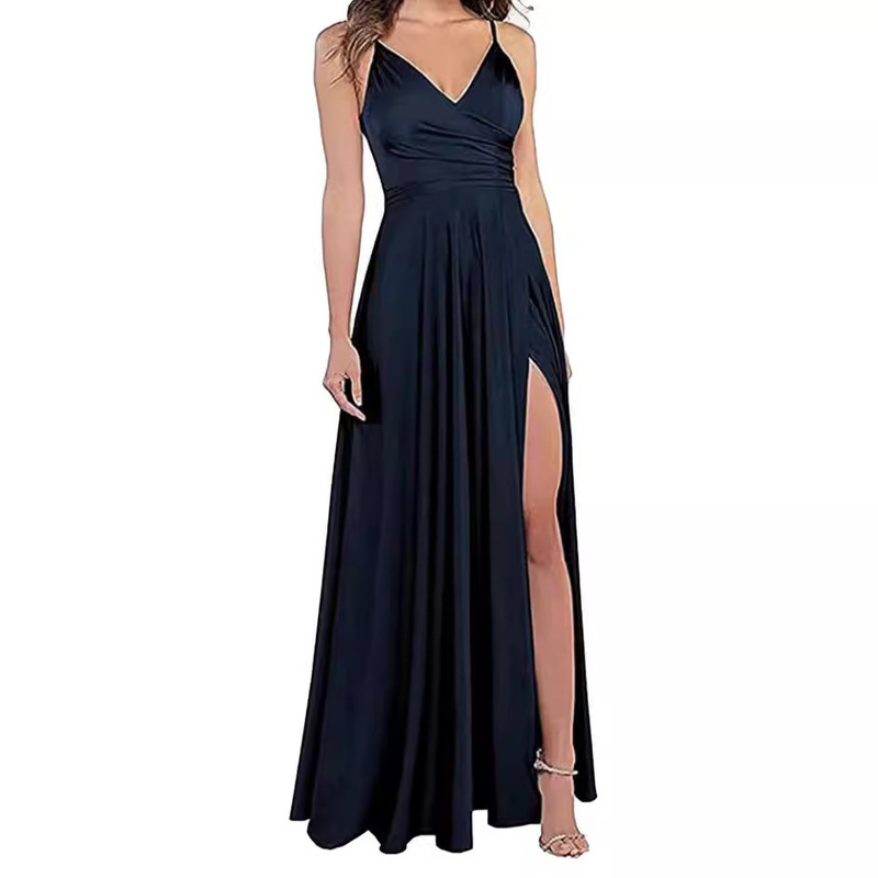 Amazon European and American Bridesmaid Dress Long Dress Slimming Off-Shoulder Bestie Amazon Bridesmaid Group Evening Dress