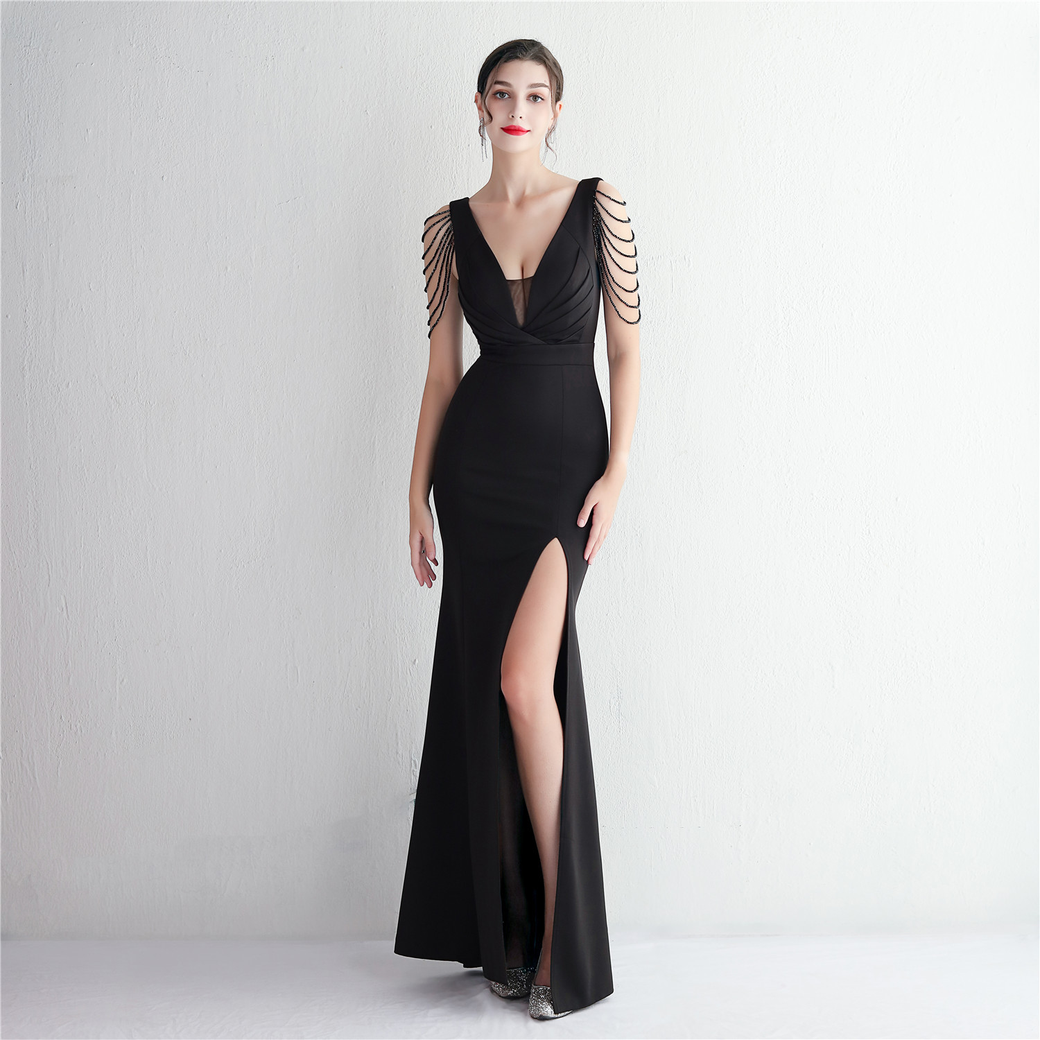D9393 1530K VÁY ĐẦM LIỀN THÂN DỰ TIỆC NỮ YIEOUBA DÁNG ÔM BODY GỢI CẢM SEXY THỜI TRANG NỮ G04 SẢN PHẨM MỚI