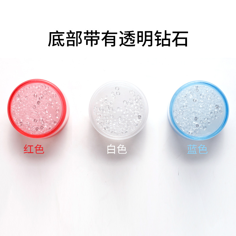 Nuevos productos transfronterizos de 3.8cm con sello de silicona cubierto con sello de diamante blanco Q herramienta de impresión DIY