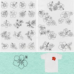 Cross-Border 2 Sheets of A4 Floral Rainbow Pattern Adhesive Water-Soluble Non-Woven Fabric for Handmade Self-Adhesive Embroidery Stability