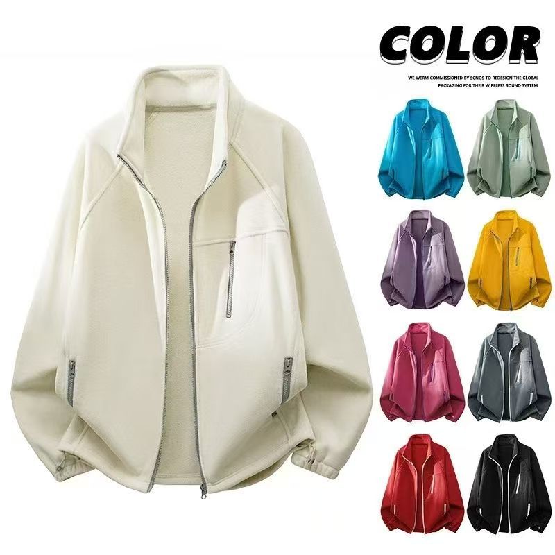 2025 New Fleece Jacket Autumn and Winter Outdoor Couple Style Fleece Jacket Autumn and Winter Warm and Breathable Austrian Velvet Jacket for Men