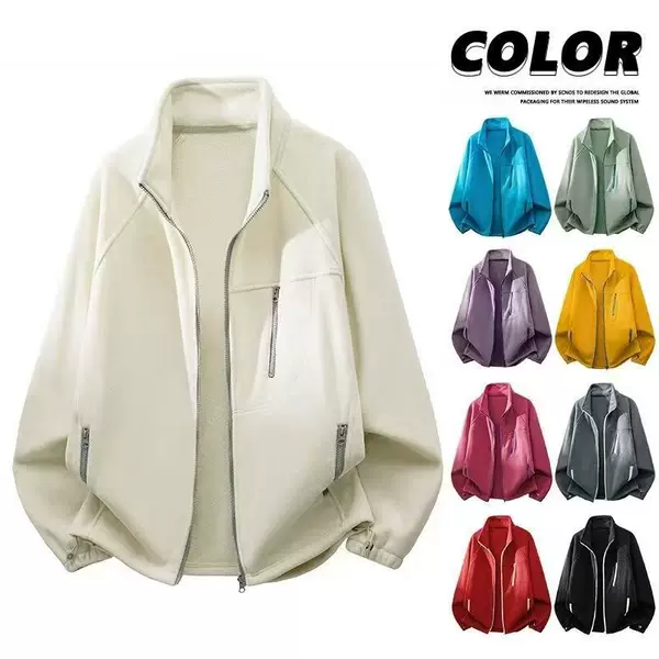 2025 New Fleece Jacket Autumn and Winter Outdoor Couple Style Fleece Jacket Autumn and Winter Warm and Breathable Austrian Velvet Jacket for Men
