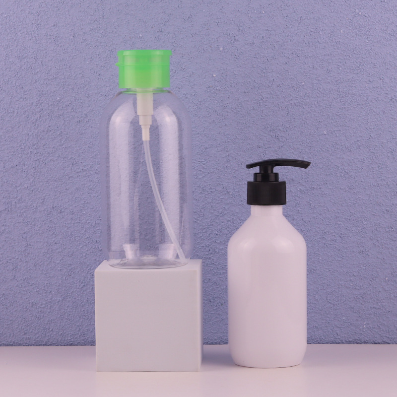 工厂批发圆肩350ml卸妆水瓶500ml爽肤水压乳液瓶化妆品分装塑料瓶