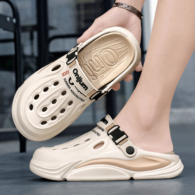 Zapatos con agujeros, moda para hombres, uso de verano, sentido de la mierda, zapatillas de pareja de doble uso, sandalias de playa deportivas y de ocio Baotou
