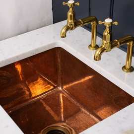 复古洗菜盆水盆厨房水槽不锈钢洗手盆台盆不锈钢金色大单槽