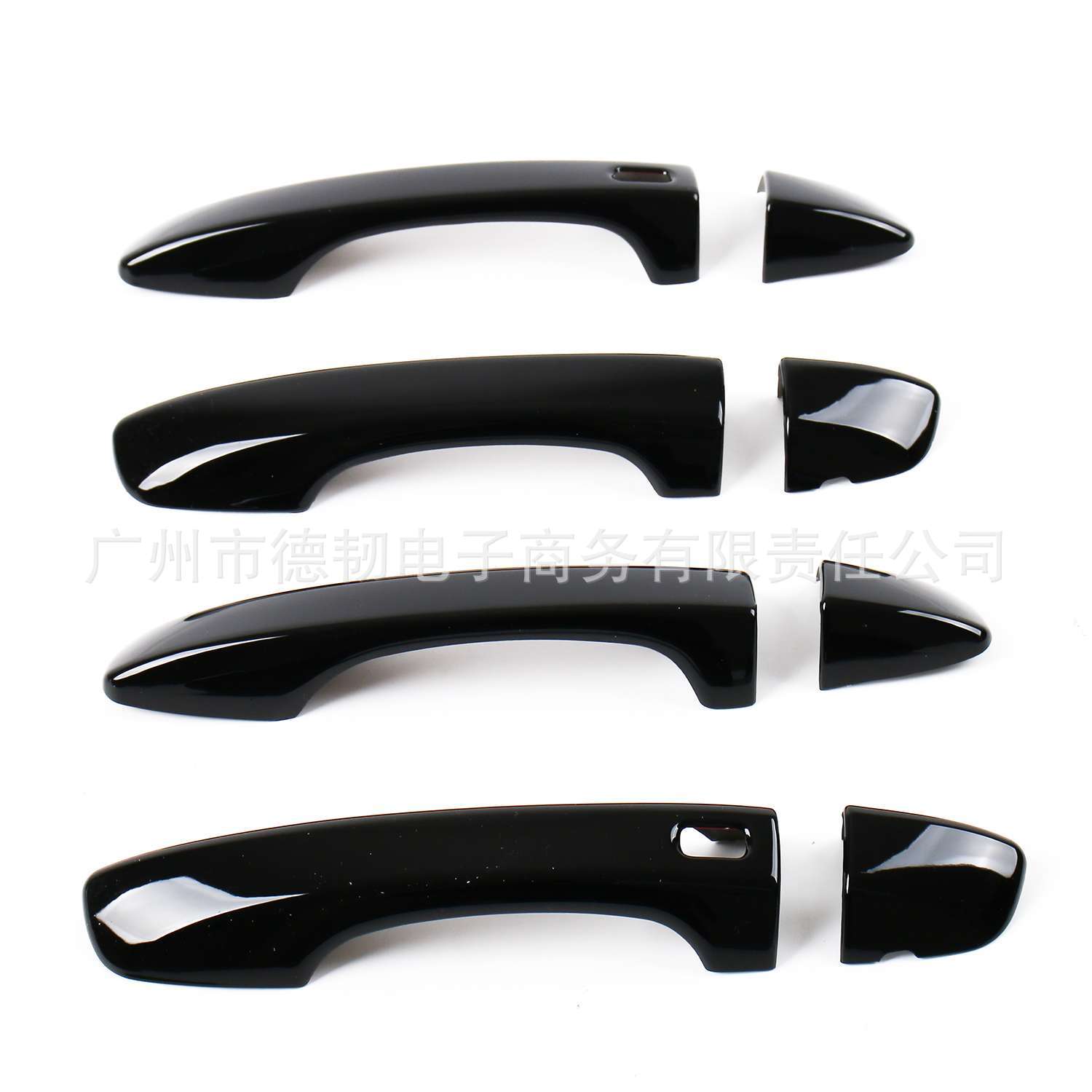 Suitable for 19-22 Models of Vw Jetta Mk7, Glossy Black Handle Stickers, Jetta Carbon Fiber Door Handle Cover Decoration