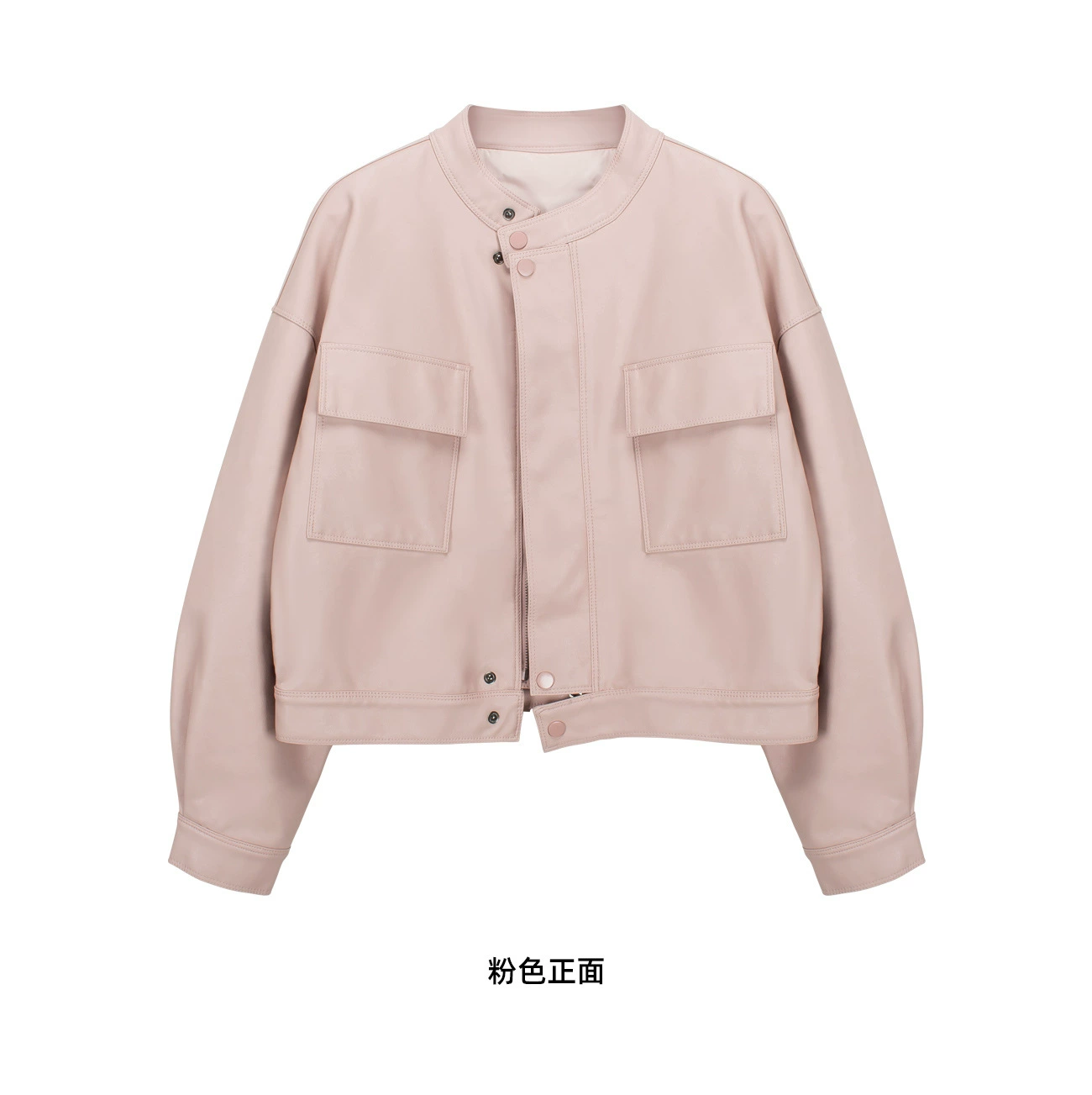 Short autumn retro polyurethane jacket, Korean style, oversize