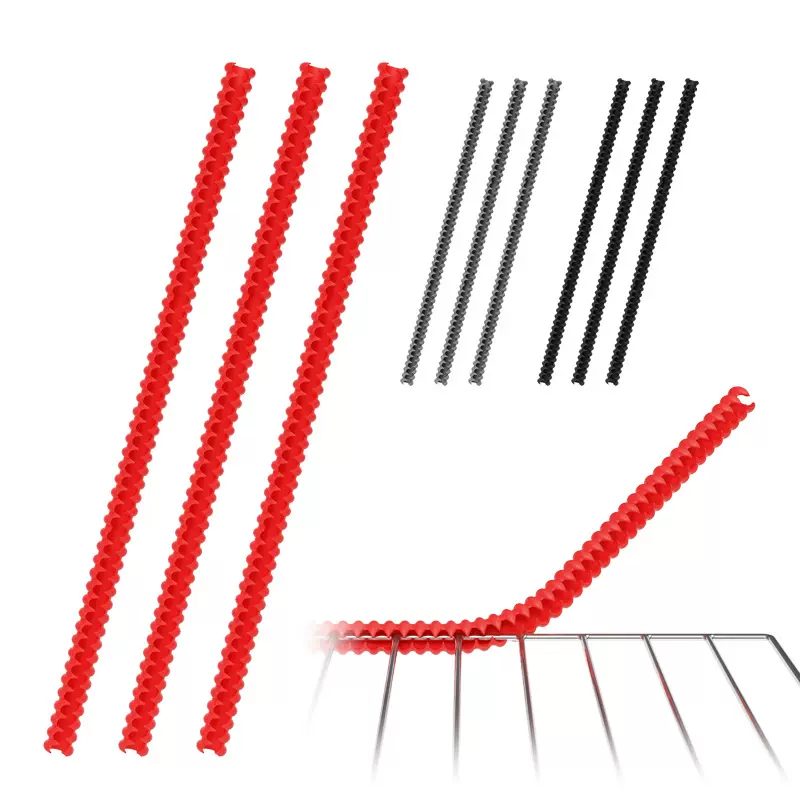 跨境烤箱防烫硅胶条烤箱架罩隔热套耐热硅胶网架防烫齿条2件4件装