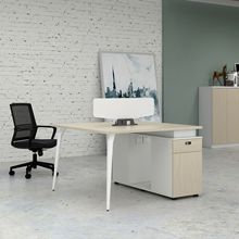 烤漆钢脚双人位办公桌椅职员屏风左右互换现代简约员工位办公家具
