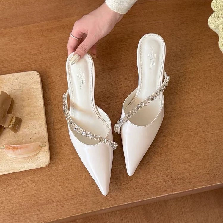 2025 новая весна, лето, французская голова, пустые туфли, банты, сандалии, простые модные туфли на высоком каблуке