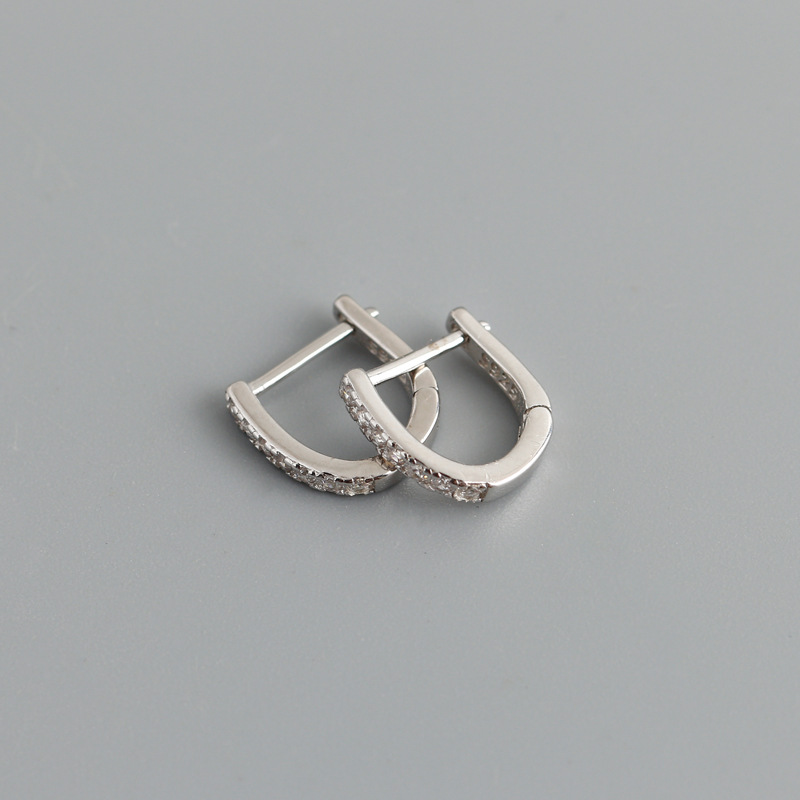 Simple Style Geometric Sterling Silver Plating Earrings 1 Pair display picture 9