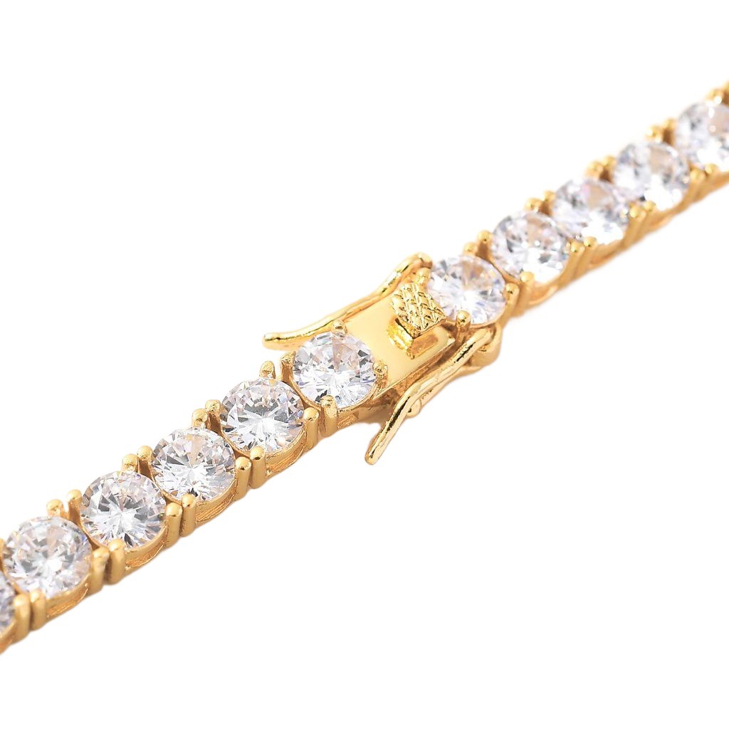 Europeo y americano collar hombres hip hop tenis Cadena 3mm 4mm 5mm fila única circón collar CADENA DE TENIS transfronteriza