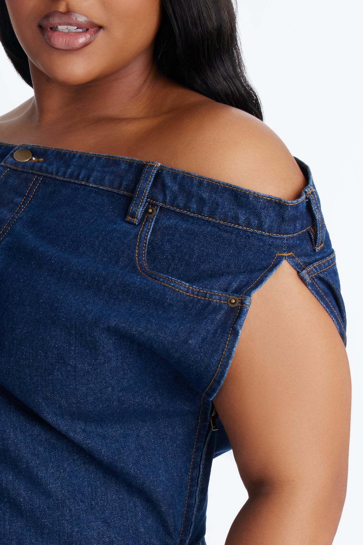 Women's Strapless Off-Shoulder Slim Fit Denim Jumpsuit Casual Fashion American Style New_ecoleips.com