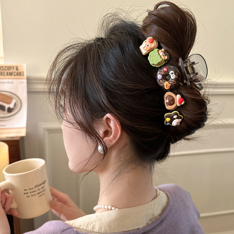 Transparent gray cartoon donut)