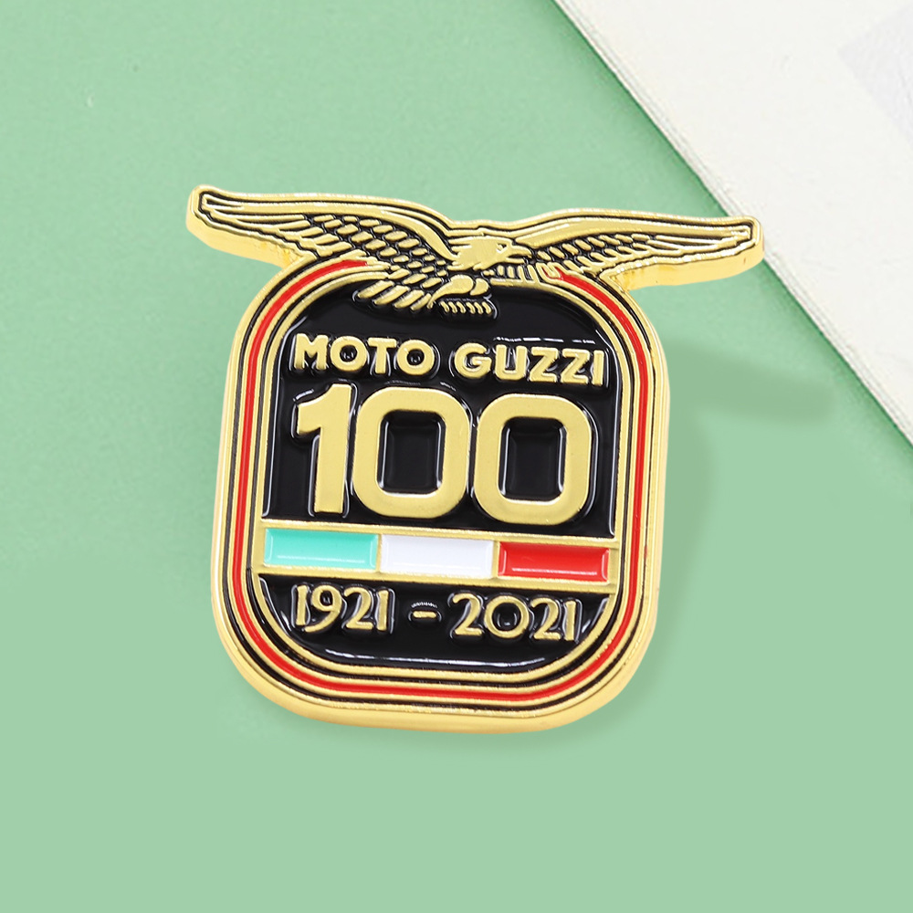Moto Guzzi Brooch 100Th Anniversary Enamel Pin Eagle Badge Motorcycle Enthusiast Gift Accessories